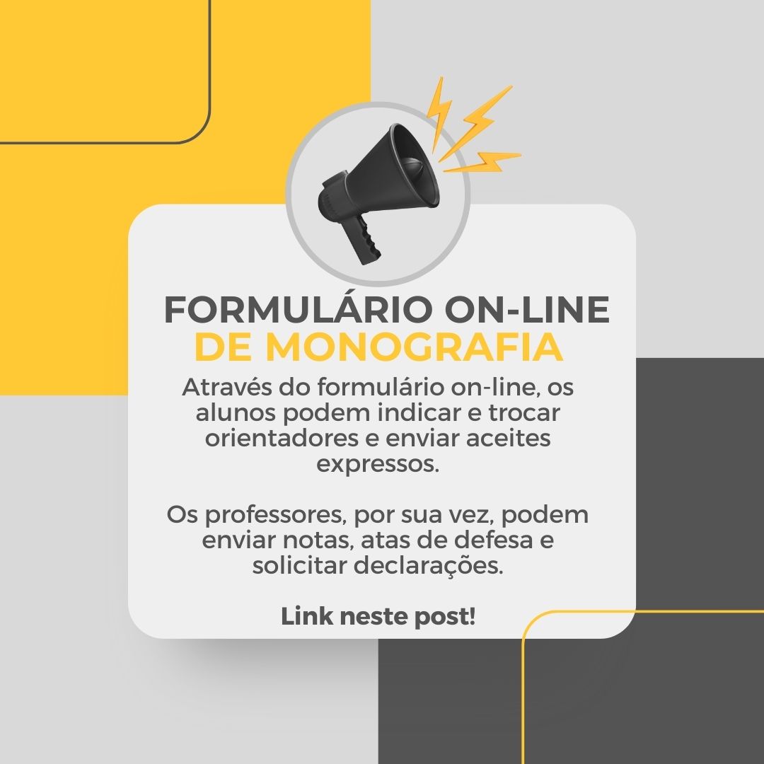 FORMULÁRIO ON-LINE DE MONOGRAFIA