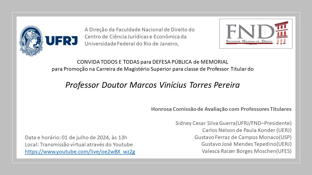 Convite – Evento de Titulação Professor Marcos Vinícius Torres Pereira- 01/07/2024
